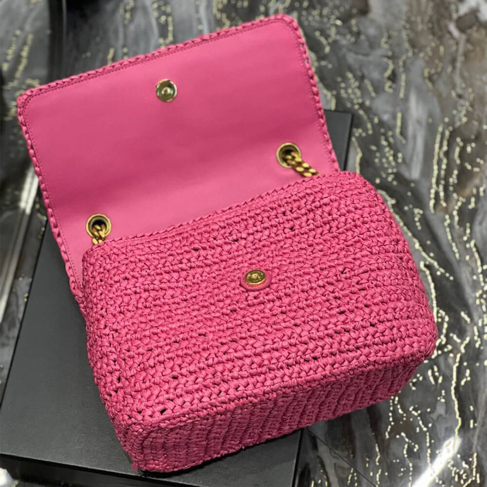 SAINT LAURENT NIKI CHAIN MEDIUM IN RAFFIA(HIGH-END GRADE)