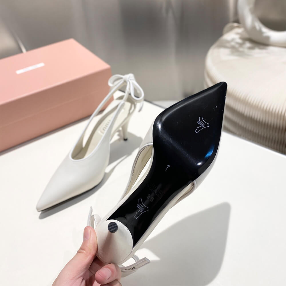 MiuMiu Nappa leather slingback pumps