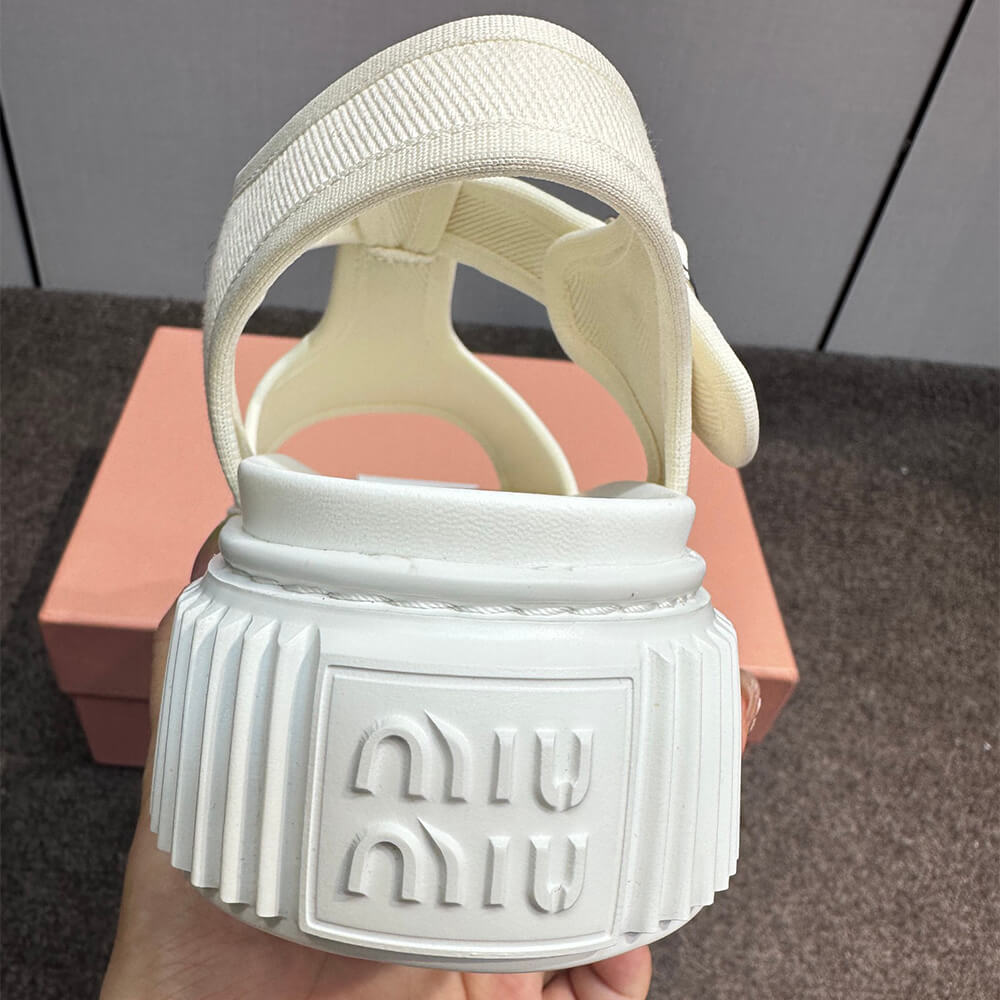 MiuMiu Denim flatform sandals