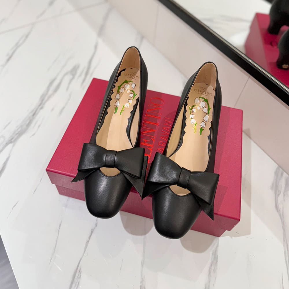 VALENTINO BOWOW sheepskin high heels (heel height 4.5 cm)