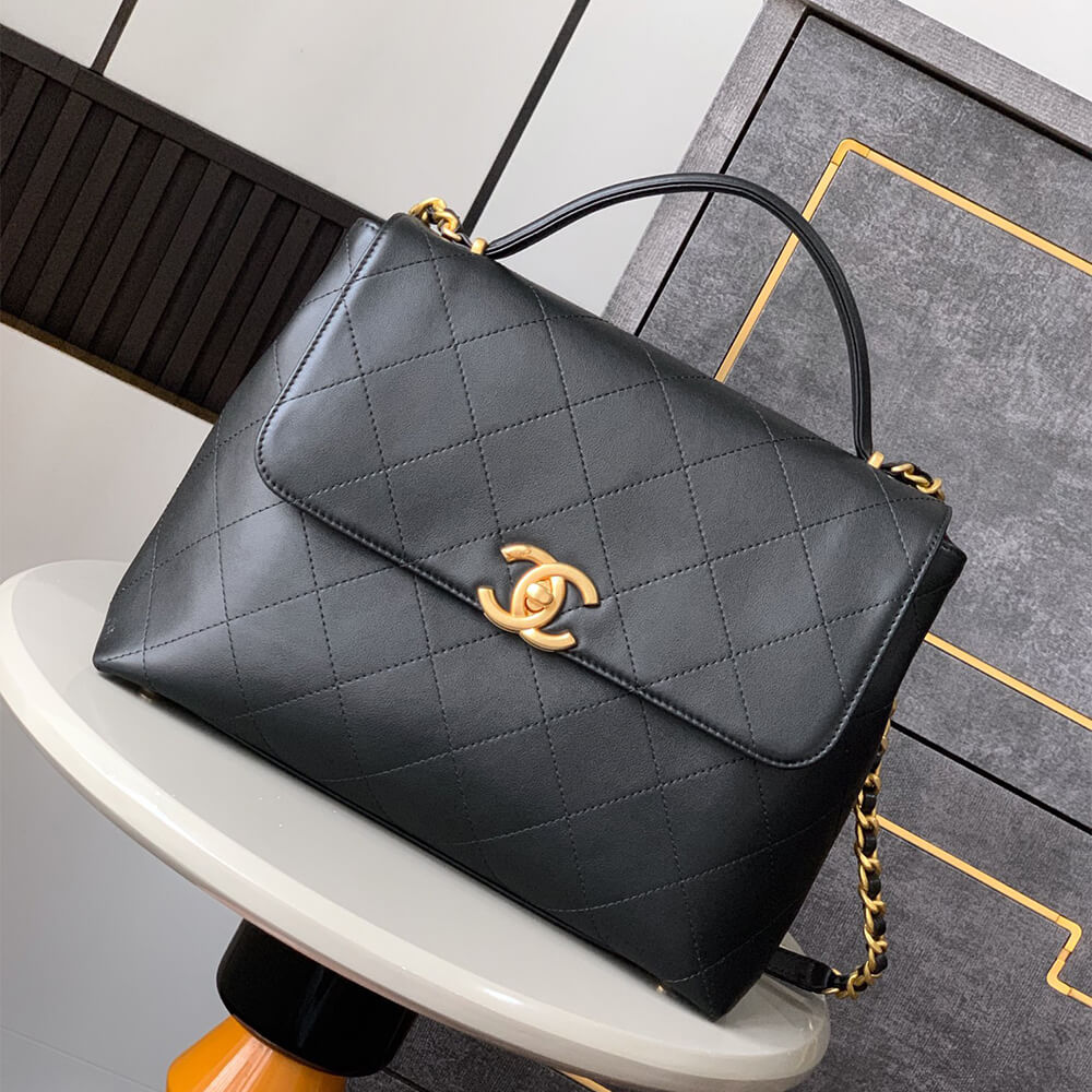 Chanel Maxi Flap Bag With Top Handle(HIGH-END GRADE)