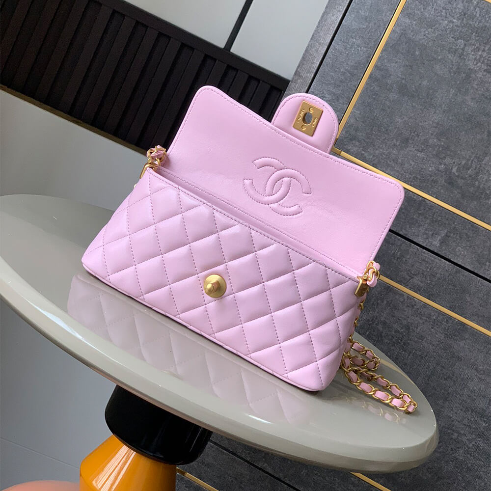 CHANEL Mini Flap Bag with Top Handle(HIGH-END GRADE)