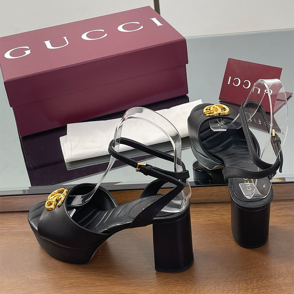 GUCCI Women s platform sandal with Double G