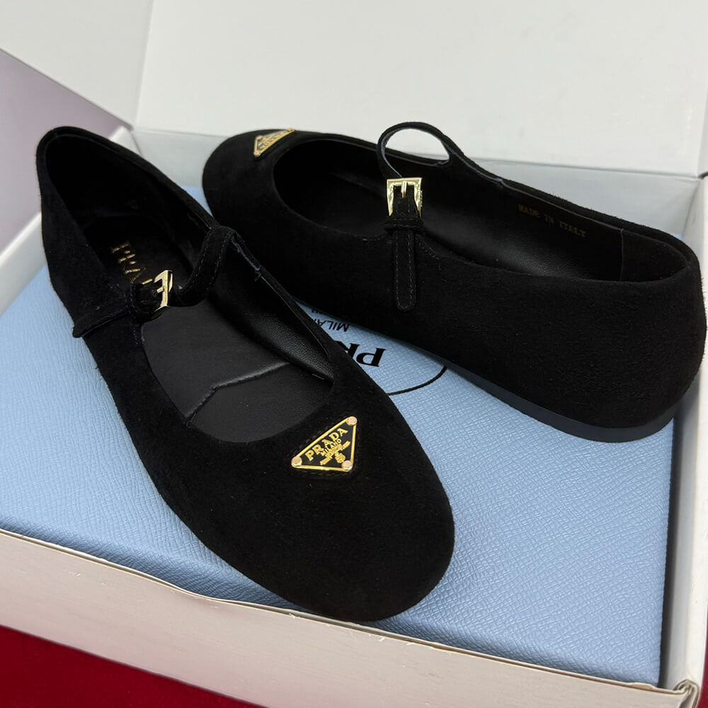 PRADA Suede ballerinas