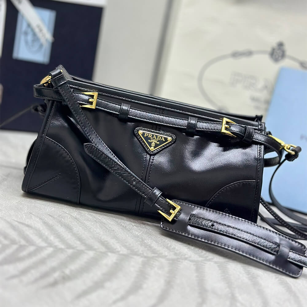 Prada Bonnie small leather shoulder bag(HIGH-END GRADE)