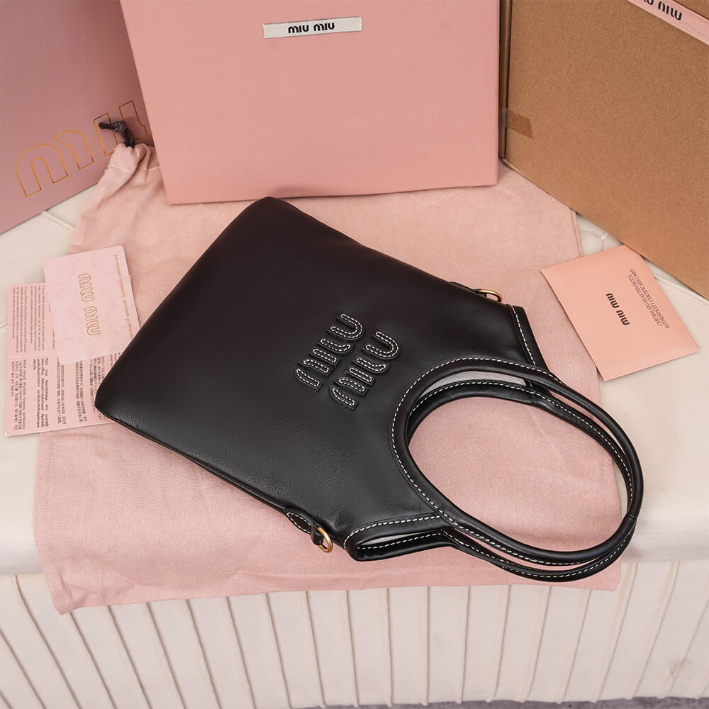 MIUMIU MINI IVY leather handbag(HIGH-END GRADE)