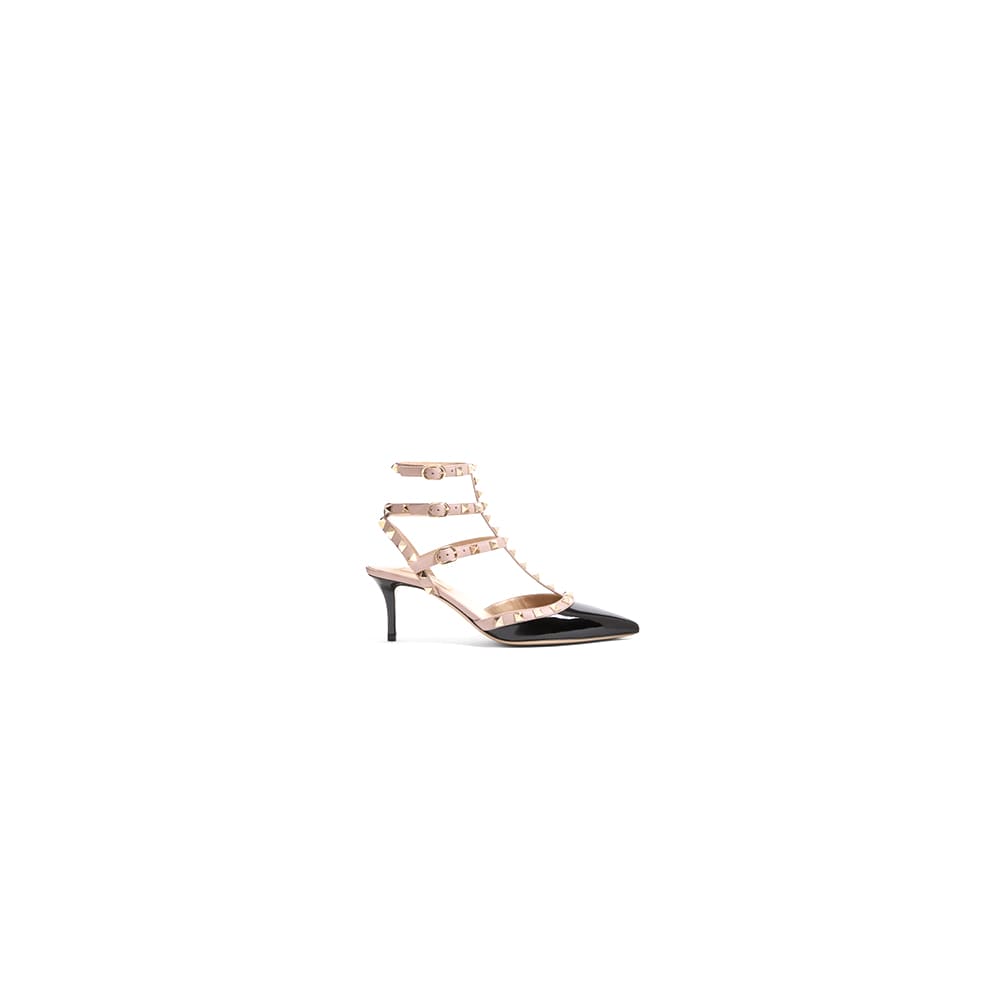 VALENTINO ROCKSTUD Wrap-around ankle strap rivet high heels (heel height 6.5 cm)