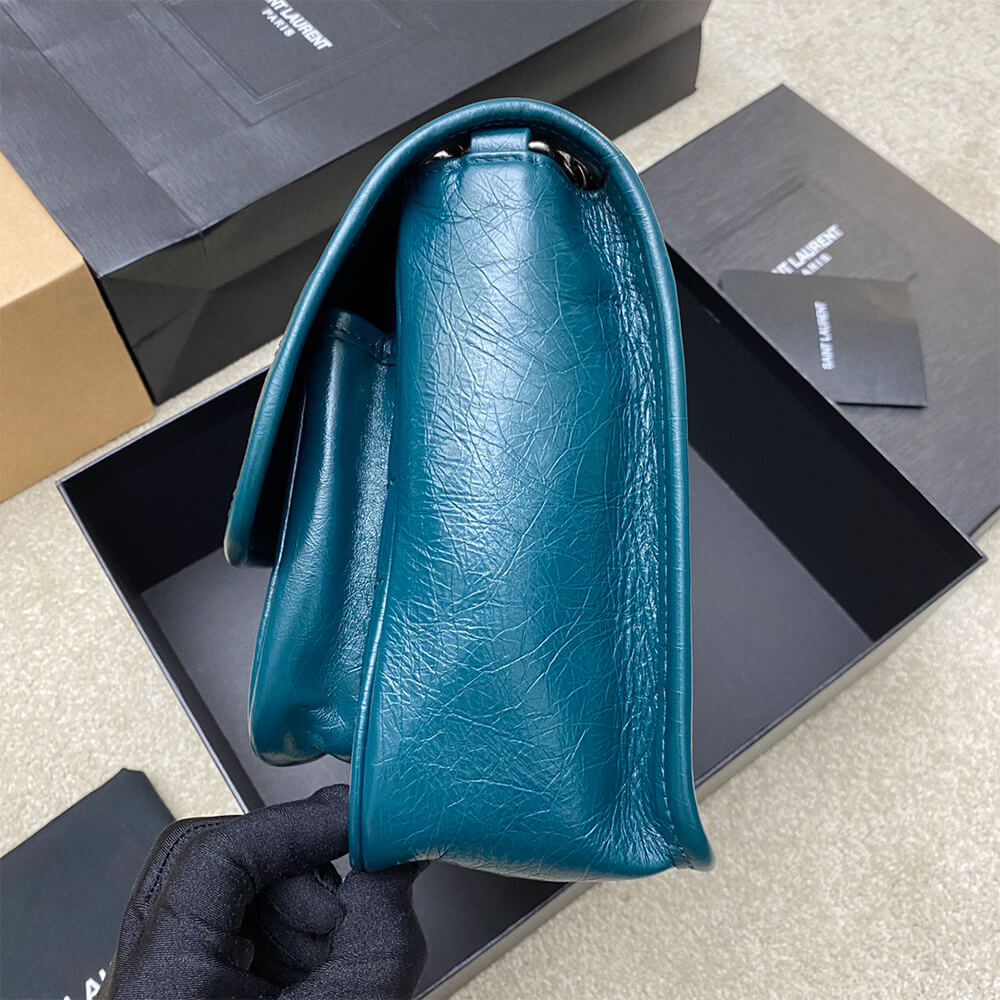 YSL NIKI MEDIUM IN CRINKLED VINTAGE LEATHER(HIGH-END GRADE)