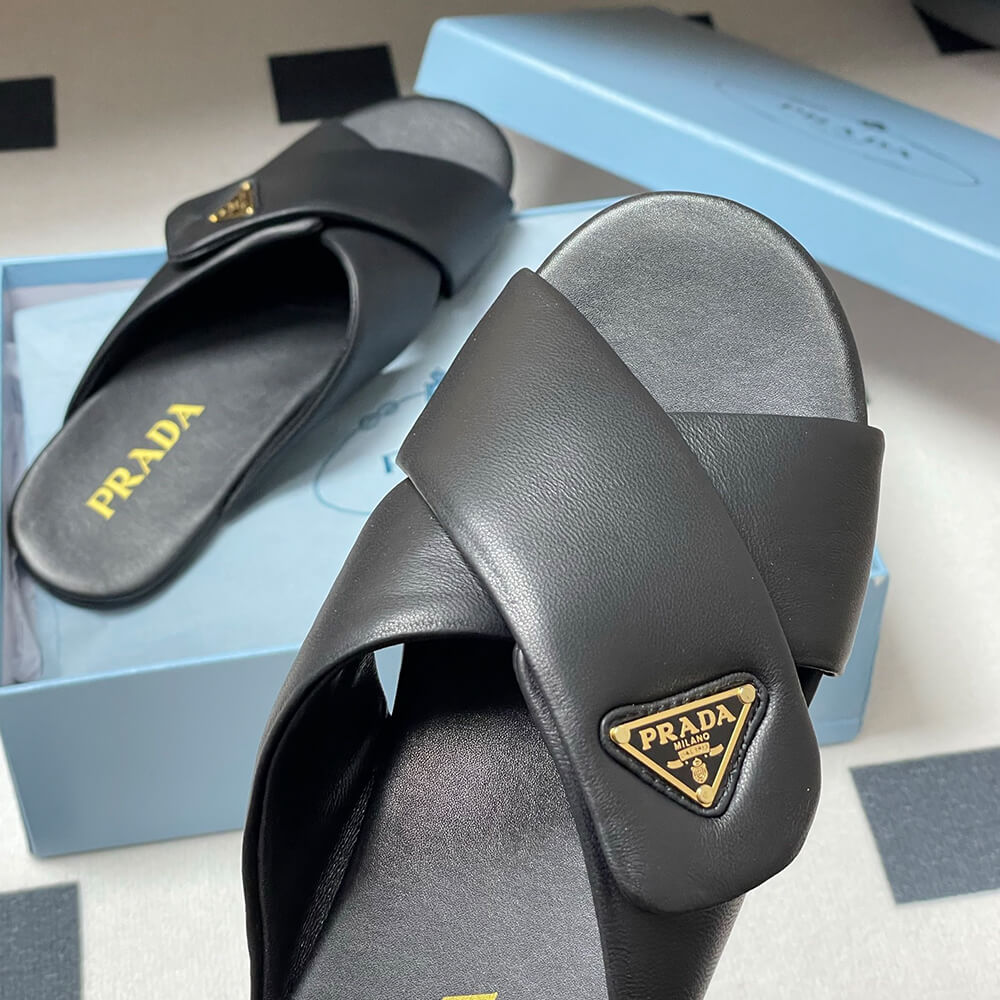 Prada Padded nappa leather slides