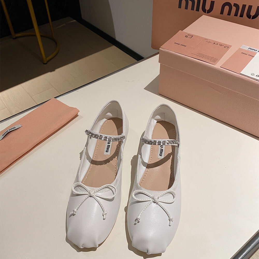 MiuMiu Leather ballerinas