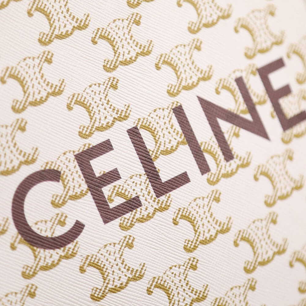CELINE Mini Vertical Cabas IN Triomphe Canvas with Celine print